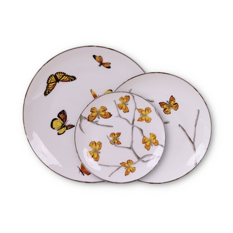 Vajilla Mariposas Otoño (Set de 3 platos)