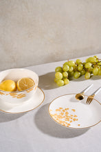 Cargar imagen en el visor de la galería, Plato Postre Hojas Doradas