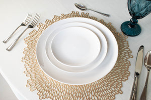 Vajilla Blanca Clásica (Set de 3 platos)