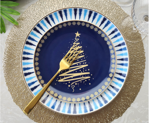 Vajilla Navidad Azul (Set de 2 platos)