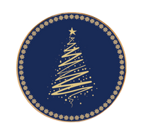 Cargar imagen en el visor de la galería, Vajilla Navidad Azul (Set de 2 platos)