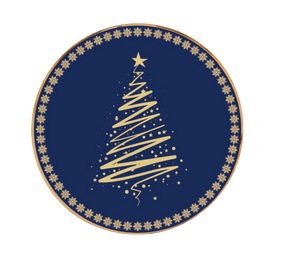 Vajilla Navidad Azul (Set de 2 platos)